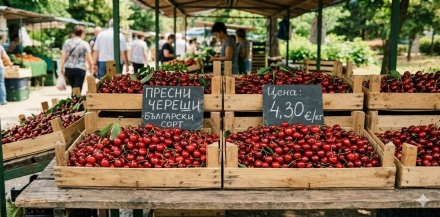 Черешите вече са като еврото – предлагат коли срещу щайги